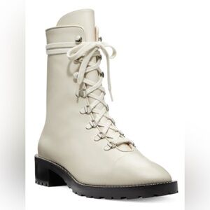 Stuart Weitzman Kolbie Bootie - Oat Smooth Calf